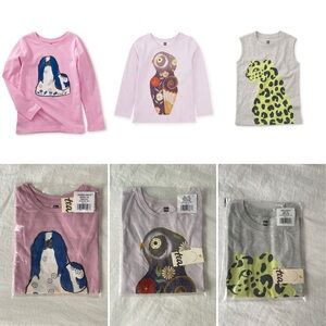 NIB 3 Tea collection tees (4-5T)
